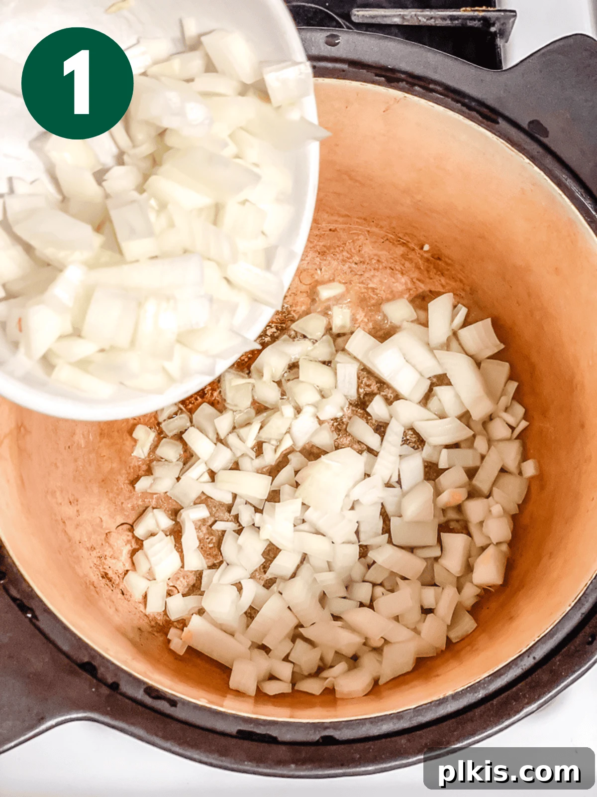 Spiced Black Bean Warmth 4 sautéing onions in a large pot.