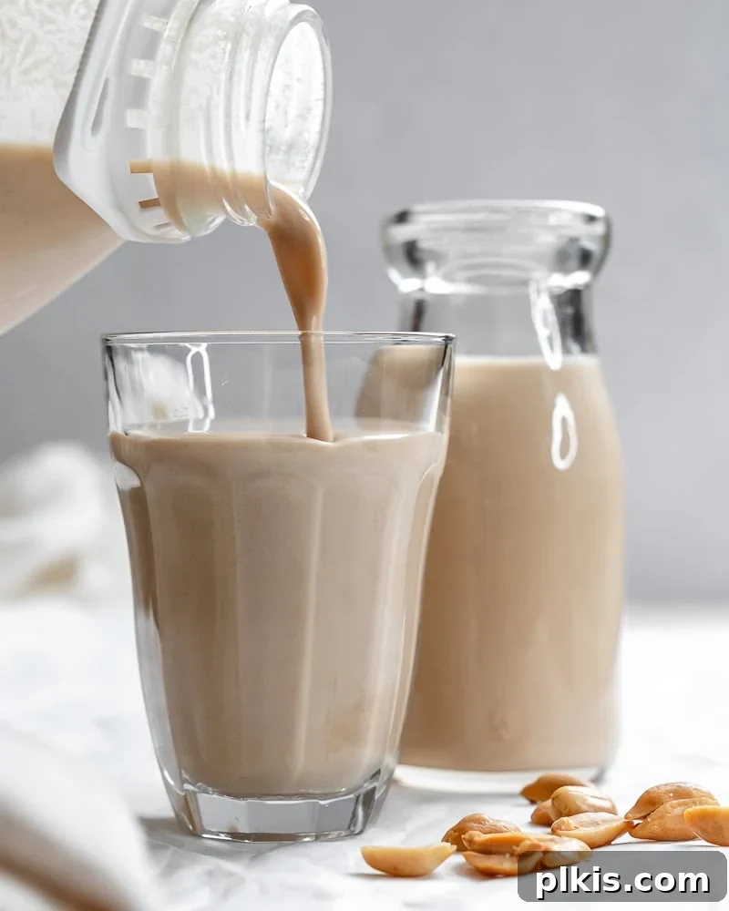 Crafting Your Own Creamy Peanut Milk 2 completed peanut milk in two glasses