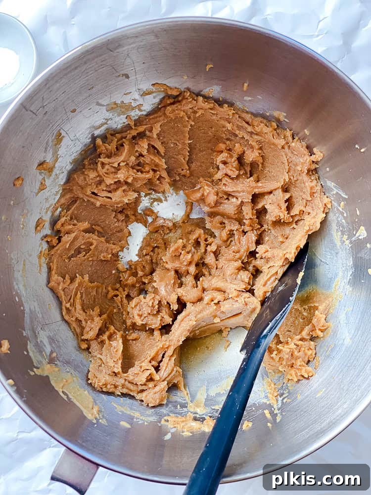 Plant-Based Peanut Butter Perfection 6 process shot showing mixing ingredients in bowl