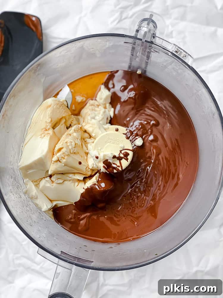 Decadent Dairy-Free Fudge Pops 5 process shot showing mixture in blender