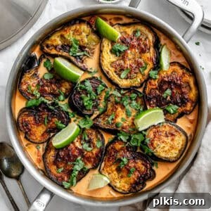 Effortless Eggplant Curry 11 Completed Quick Eggplant Curry in a pan