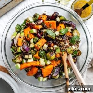 completed Fall Quinoa Salad in a bowl