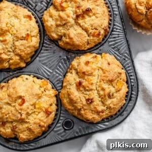 completed Vegan Cornbread Muffins in a muffin tin