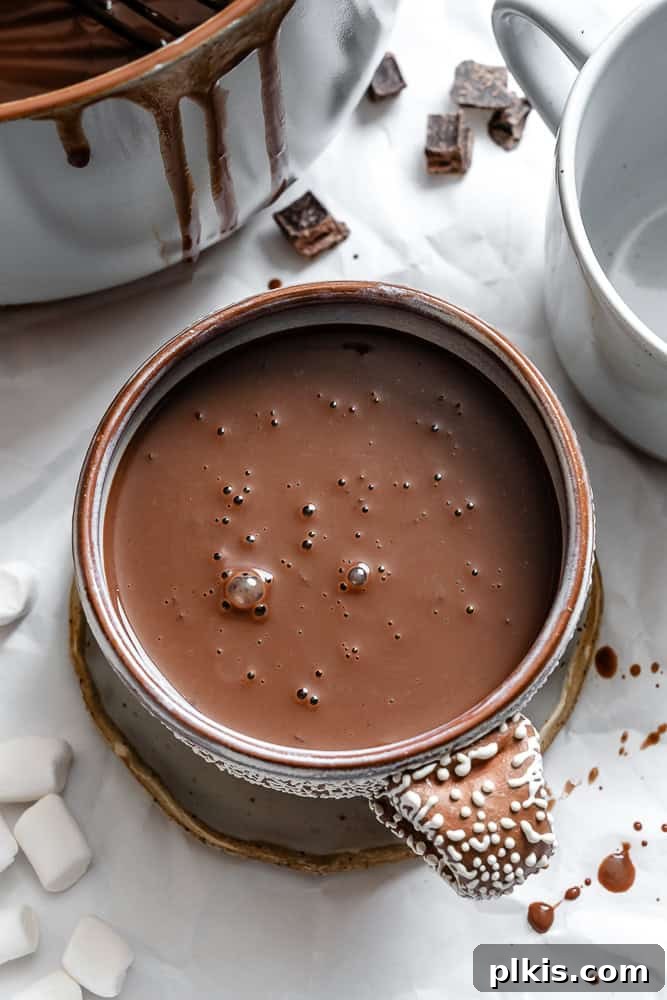 Guilt Free Chocolate Bliss 2 completed Vegan Hot Chocolate in a cup