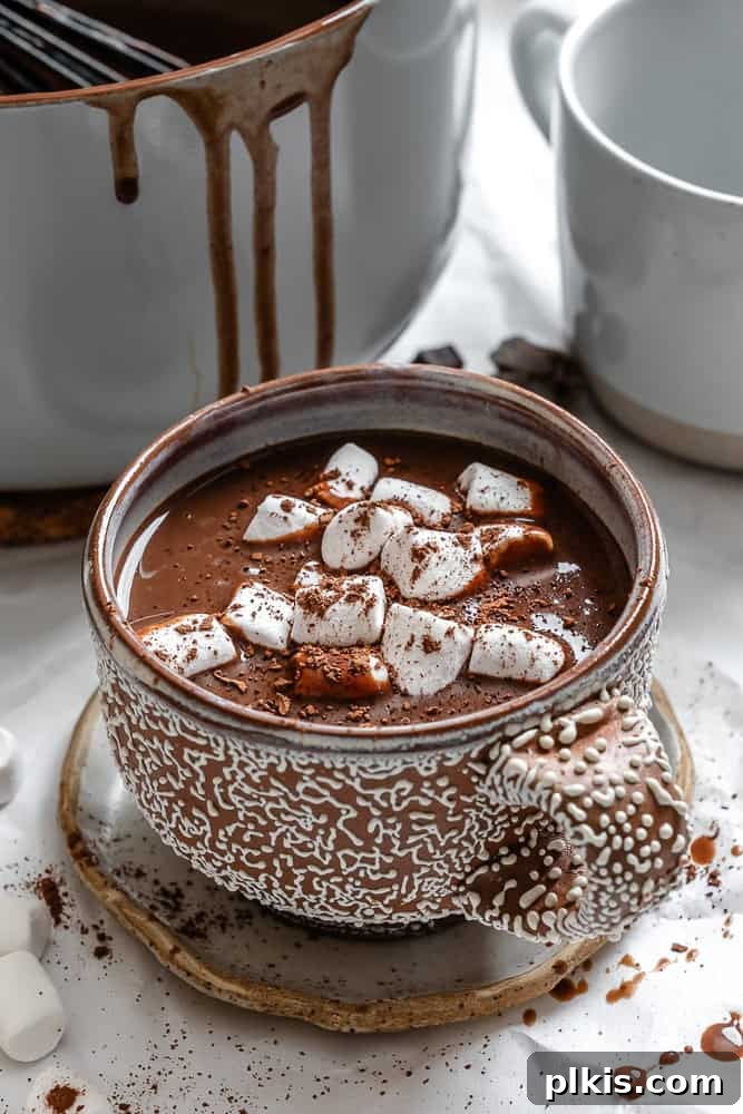 Guilt Free Chocolate Bliss 6 completed Vegan Hot Chocolate in a cup