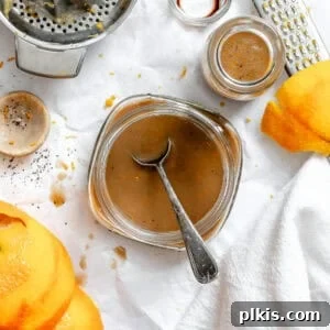 Bright Orange Vinaigrette 8 completed Easy Orange Vinaigrette in a jar