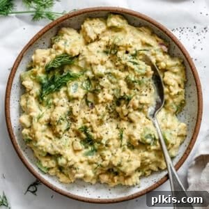 completed Easy Curried Chickpea Salad on a plate