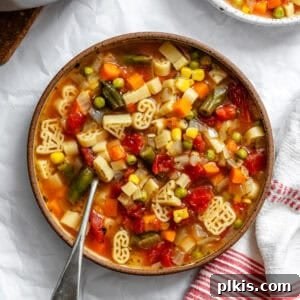 Completed Alphabet Soup Recipe in a bowl