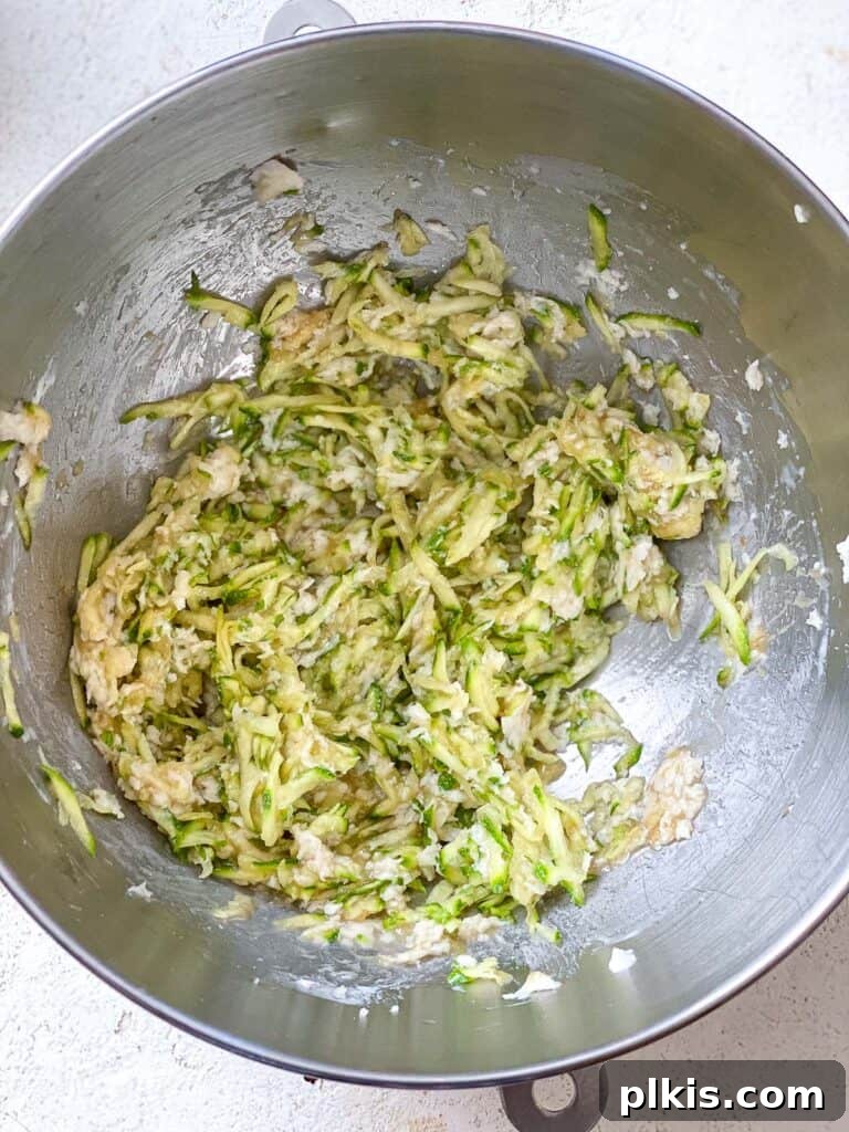 Wholesome Zucchini Oat Delights 16 process shot post mixing ingredients in bowl
