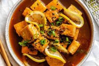 Zesty Lemon Glazed Tofu