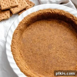 Completed Graham Cracker Crust in pie dish.