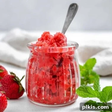 Homemade Zesty Lime Popsicles Recipe 9 completed Strawberry Sorbet With Mint in a glass jar with ingredients in the background
