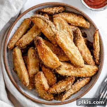 Oven baked sesame fries