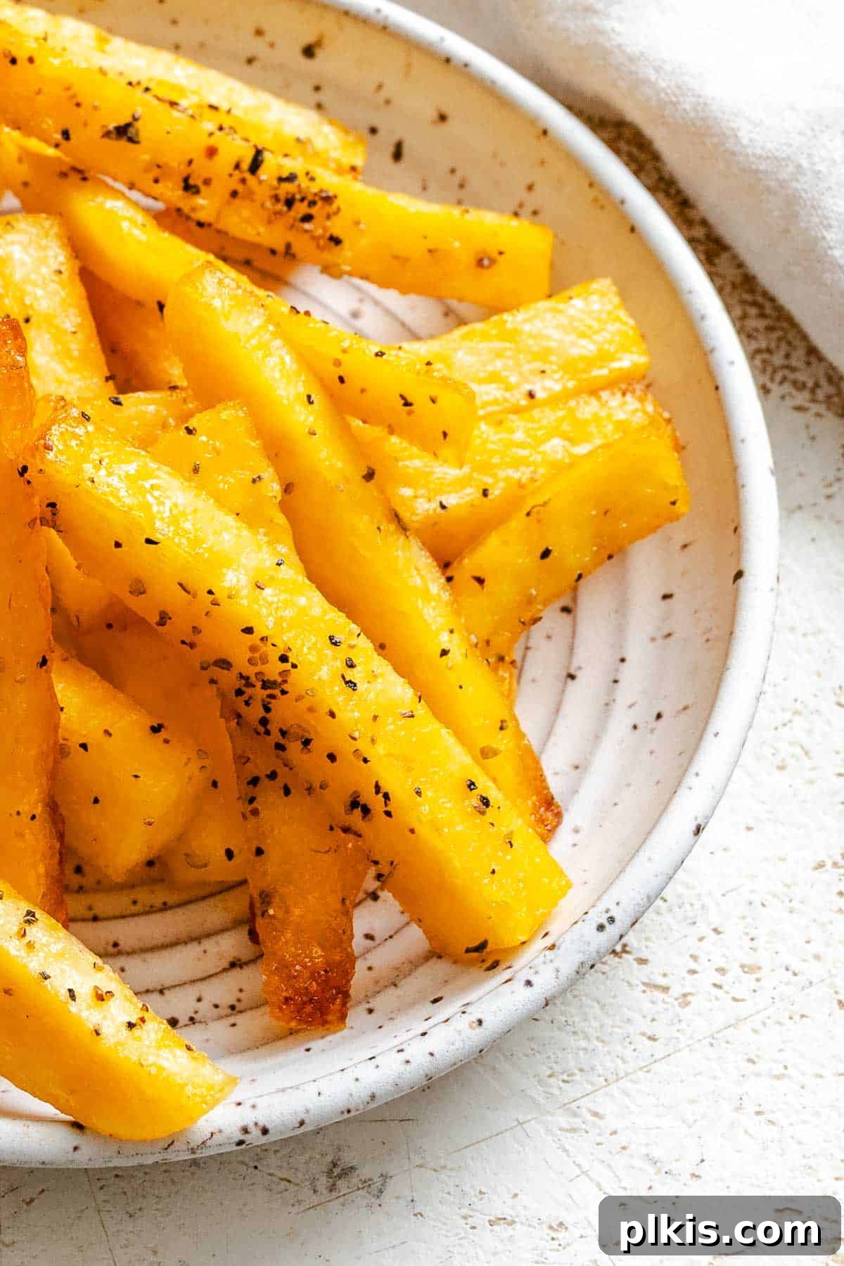 Completed Simple Polenta Fries on a plate.