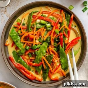 Completed Easy Vegan Curry in a bowl.