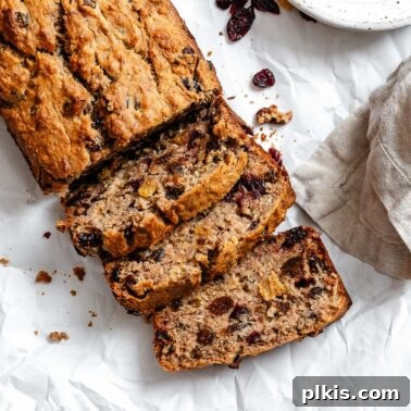 completed Vegan Fruit Cake [Fruit Loaf] on a white surface